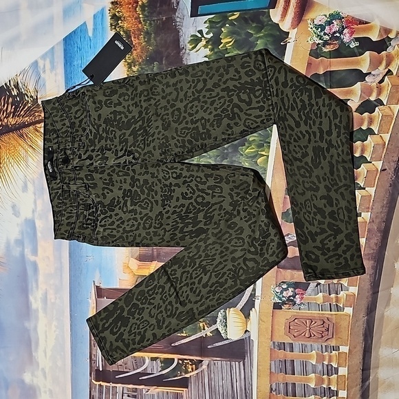 Hudson High Rise‎ Leopard Print Skinny Jeans 24 NWT - Picture 1 of 6